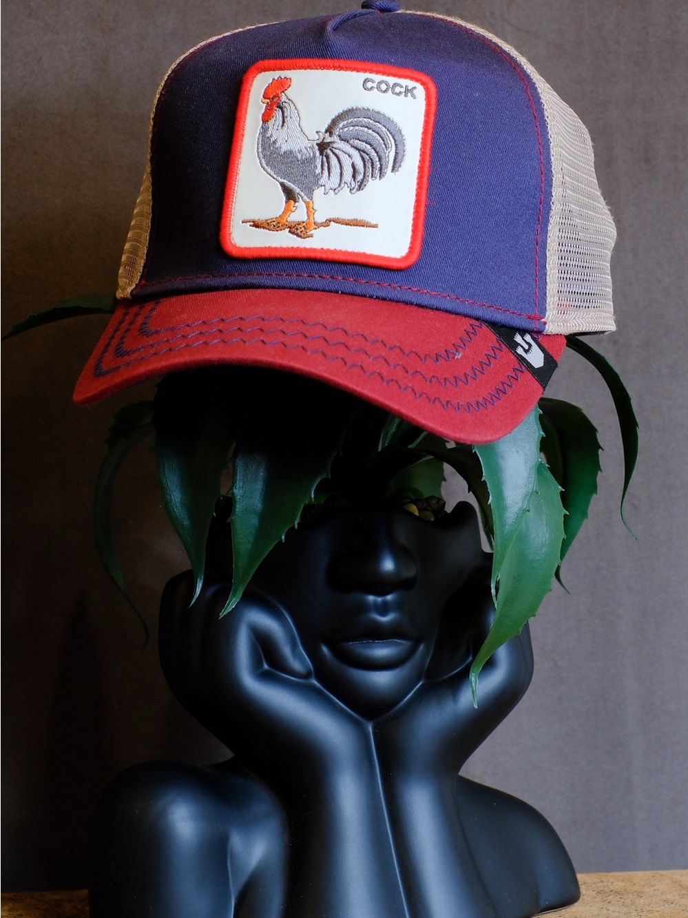 Goorin Bros Navy & Red Trucker Hat — The  Rooster Patch